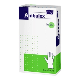 AMBULEX Latex Púderes Gumikesztyű "M" 100 db/doboz