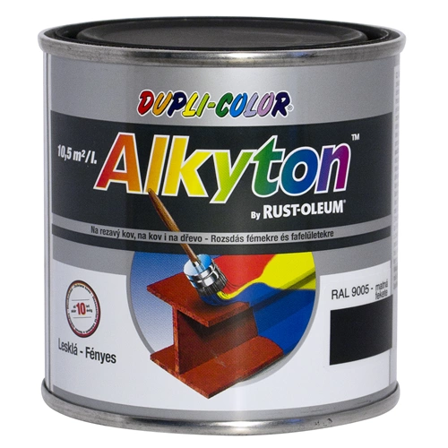 Alkyton fémfesték fényes RAL9005 FEKETE 750ml