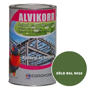 Alvikorr alapozó és zománcfesték egyben RAL6010 ZÖLD 1L