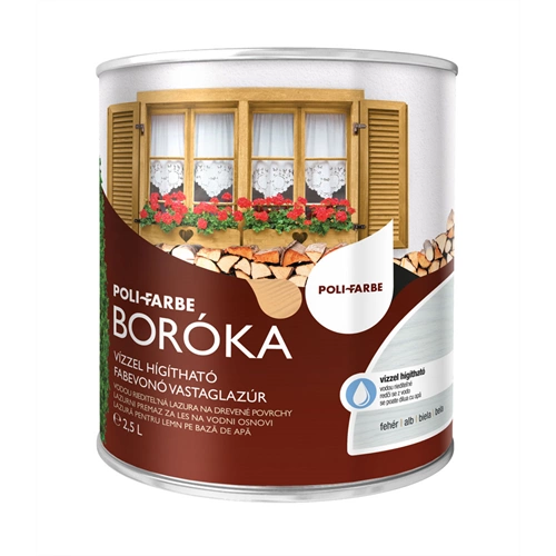 Boróka vastaglazúr FEHÉR 2,5L