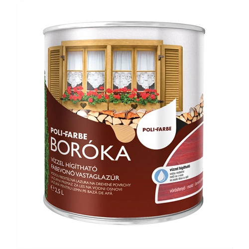 Boróka vastaglazúr VÖRÖSFENYŐ 2,5L