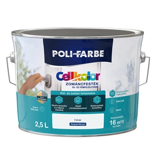 Cellkolor selyemfényű zománcfesték FEHÉR 2,5L Cellkolor selyemfényű zománcfesték FEHÉR 2,5L