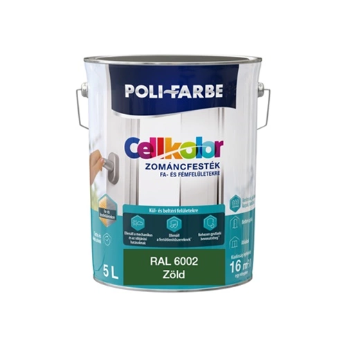 Cellkolor magasfényű zománcfesték RAL6002 ZÖLD 5L