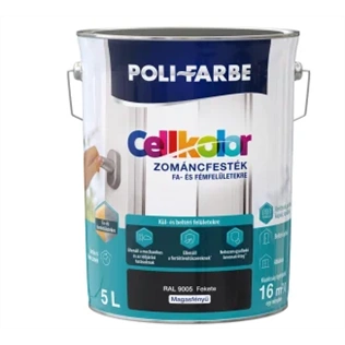 Cellkolor magasfényű zománcfesték RAL9005 FEKETE 5L