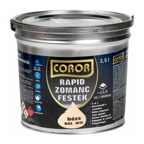 Coror Rapid zománc RAL1015 BÉZS 2,5L