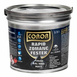 Coror Rapid zománc RAL9005 MATTFEKETE 2,5L