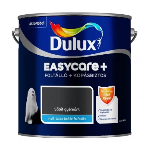 Dulux EasyCare+ foltálló beltéri falfesték SÖTÉT GYÉMÁNT 2,5L Dulux EasyCare+ foltálló beltéri falfesték SÖTÉT GYÉMÁNT 2,5L