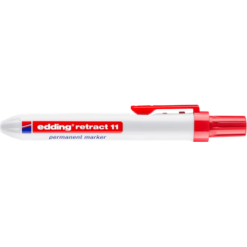 EDDING 11 Nyomógombos alkoholos filctoll - Retract Permanent Marker D10 PIROS EDDING 11 Nyomógombos alkoholos filctoll - Retract Permanent Marker D10 PIROS