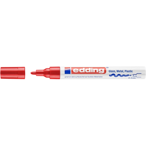 EDDING 750 Lakkfilc - Lakkmarker D10 PIROS EDDING 750 Lakkfilc - Lakkmarker D10 PIROS