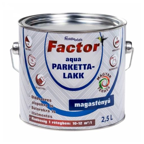 Factor Aqua Parkettalakk magasfényű 2,5L