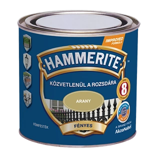 Hammerite fémfesték fényes ARANY 250ml Hammerite fémfesték fényes ARANY 250ml