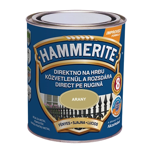 Hammerite fémfesték fényes ARANY 750ml