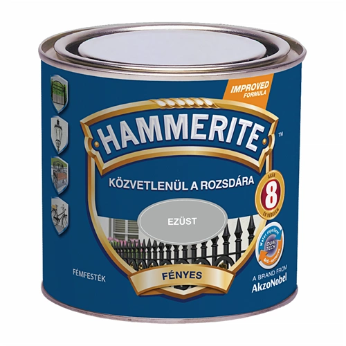 Hammerite fémfesték fényes EZÜST 250ml Hammerite fémfesték fényes EZÜST 250ml
