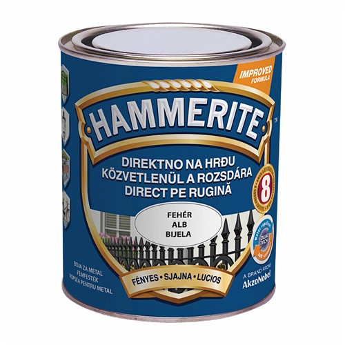Hammerite fémfesték fényes FEHÉR 750ml