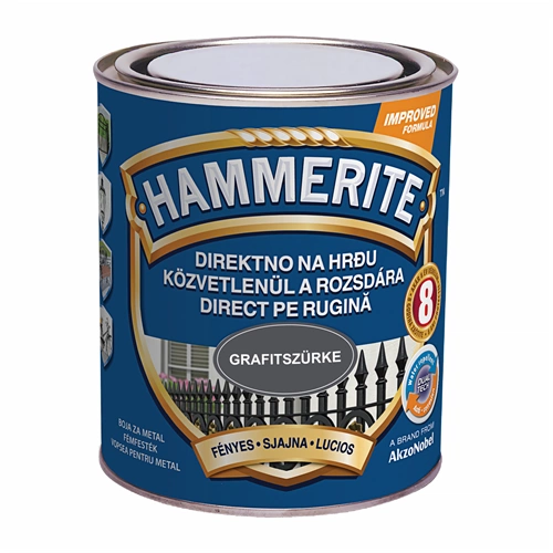 Hammerite fémfesték fényes GRAFITSZÜRKE 750ml Hammerite fémfesték fényes GRAFITSZÜRKE 750ml