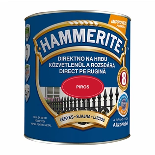 Hammerite fémfesték fényes PIROS 2,5L Hammerite fémfesték fényes PIROS 2,5L