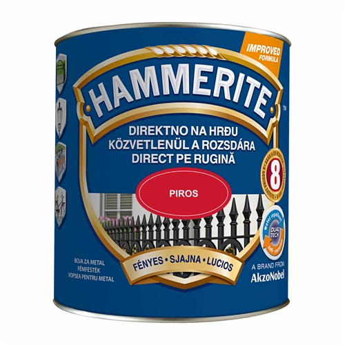 Hammerite fémfesték fényes PIROS 2,5L Hammerite fémfesték fényes PIROS 2,5L
