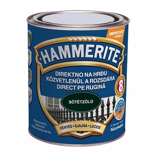 Hammerite fémfesték fényes SÖTÉTZÖLD 750ml Hammerite fémfesték fényes SÖTÉTZÖLD 750ml