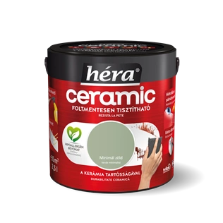 Héra Ceramic beltéri falfesték MINIMÁL ZÖLD 2,5L Héra Ceramic beltéri falfesték MINIMÁL ZÖLD 2,5L