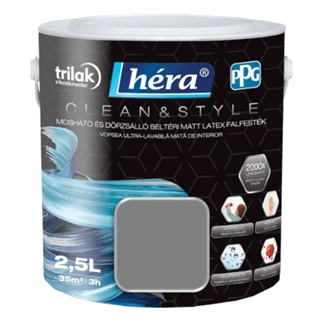 Héra Clean&Style Extra beltéri falfesték ÉJFARKAS 2,5L Héra Clean&Style Extra beltéri falfesték ÉJFARKAS 2,5L