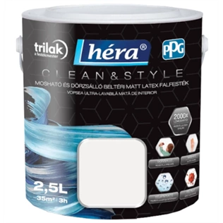 Héra Clean&Style Extra beltéri falfesték HÓFELHŐ 2,5L