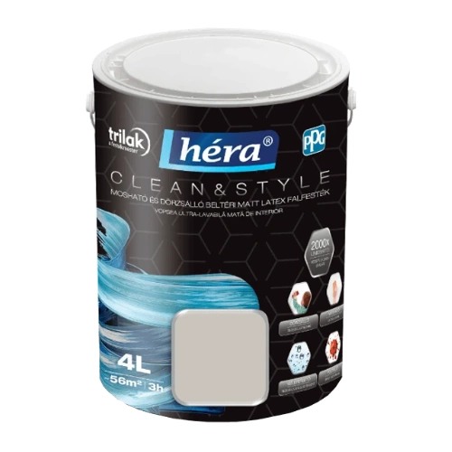 Héra Clean&Style Extra beltéri falfesték HÓPÁRDUC 4L