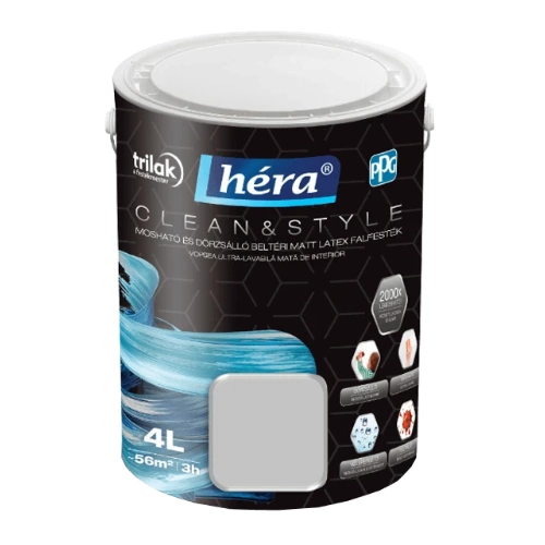 Héra Clean&Style Extra beltéri falfesték KÖDÖS HAJNAL 4L