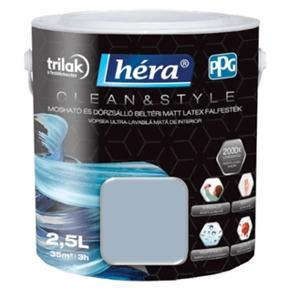 Héra Clean&Style Extra beltéri falfesték LENVÁSZON 2,5L Héra Clean&Style Extra beltéri falfesték LENVÁSZON 2,5L