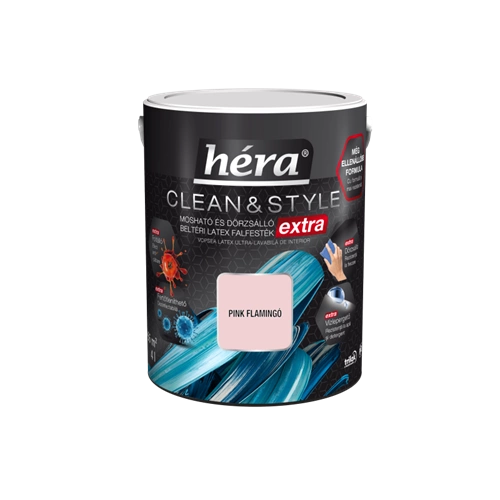 Héra Clean&Style Extra beltéri falfesték PINK FLAMINGO 4L Héra Clean&Style Extra beltéri falfesték PINK FLAMINGO 4L