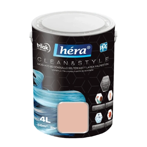 Héra Clean&Style Extra beltéri falfesték POMPADOUR 4L Héra Clean&Style Extra beltéri falfesték POMPADOUR 4L