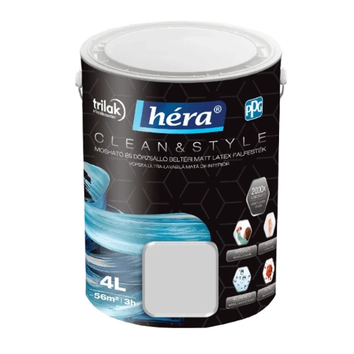 Héra Clean&Style Extra beltéri falfesték TÉLI ÉGBOLT 4L Héra Clean&Style Extra beltéri falfesték TÉLI ÉGBOLT 4L