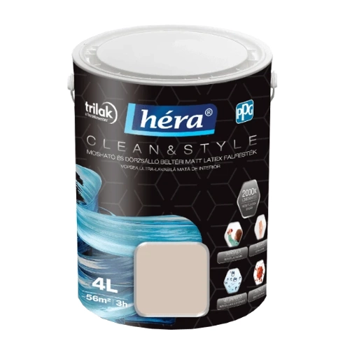 Héra Clean&Style Extra beltéri falfesték TOFU 4L Héra Clean&Style Extra beltéri falfesték TOFU 4L
