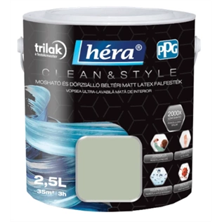 Héra Clean&Style Extra beltéri falfesték ZUZMÓ 2,5L