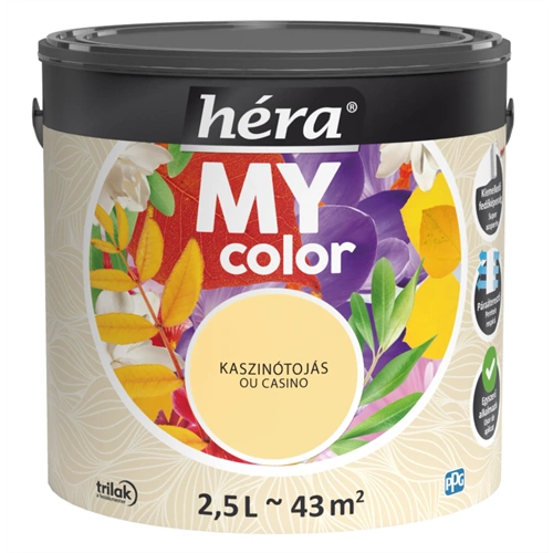 Héra My Color beltéri falfesték KASZINÓTOJÁS 2,5L Héra My Color beltéri falfesték KASZINÓTOJÁS 2,5L