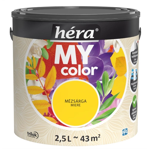 Héra My Color beltéri falfesték MÉZSÁRGA 2,5L