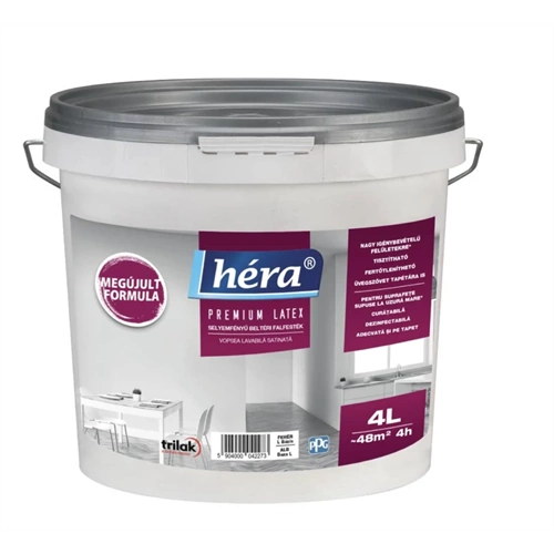 Héra Prémium selyemfényű latex beltéri festék "Z" 4L Héra Prémium selyemfényű latex beltéri festék "Z" 4L