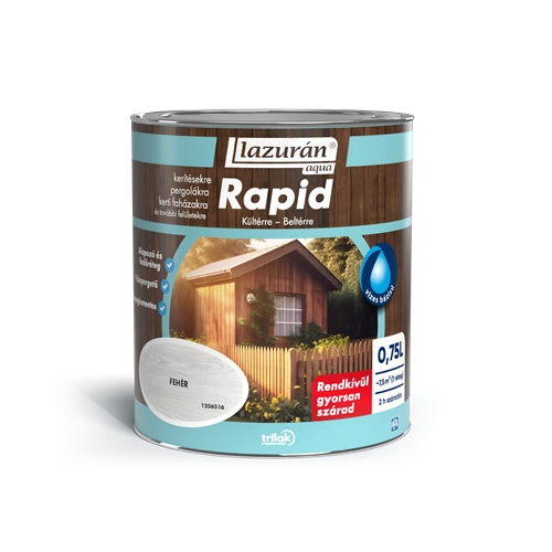 Lazurán Aqua Rapid vékonylazúr FEHÉR 750ml Lazurán Aqua Rapid vékonylazúr FEHÉR 750ml
