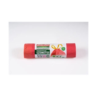 MAZZINI Újrahasznosított húzófüles szemeteszsák 25 l (50x55 cm) 20 db/roll