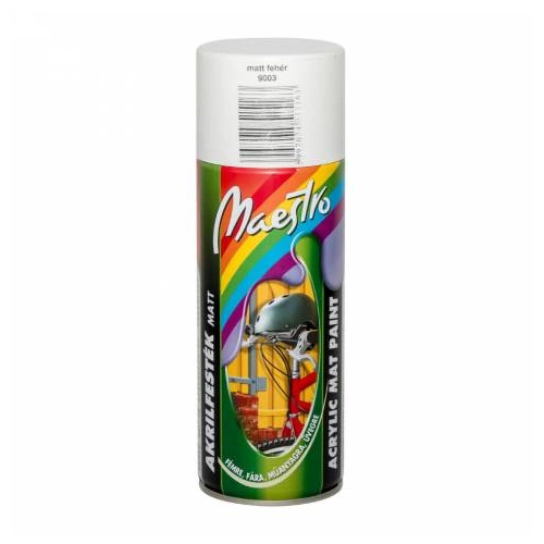 Maestro akril festékspray MATT FEHÉR 400ml Maestro akril festékspray MATT FEHÉR 400ml