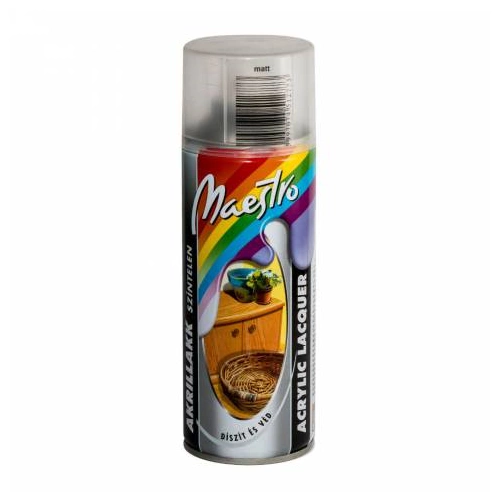 Maestro akril matt lakk spray SZÍNTELEN 400ml
