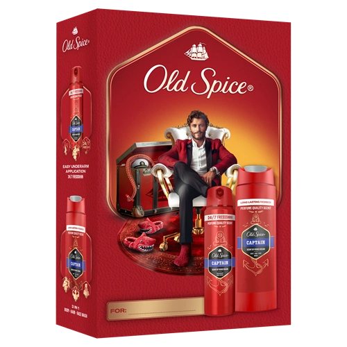 Old Spice Gentleman Captain ajándékcsomag (tusfürdő&deo spray) 2025