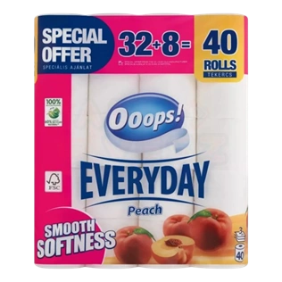 Ooops! Everyday (Vanessa) toalettpapír 3 rétegű 32+8 tekercs Barack