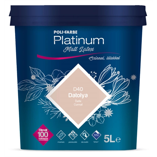 Poli-Farbe Platinum matt latex D40 DATOLYA 5L Poli-Farbe Platinum matt latex D40 DATOLYA 5L