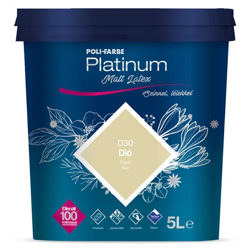 Poli-Farbe Platinum matt latex D30 DIÓ 5L