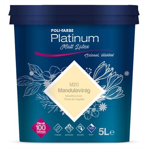 Poli-Farbe Platinum matt latex M20 MANDULAVIRÁG 5L