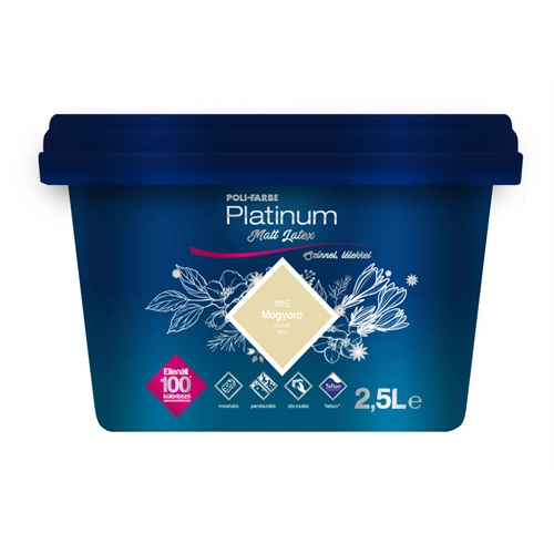 Poli-Farbe Platinum matt latex M15 MOGYORÓ 2,5L Poli-Farbe Platinum matt latex M15 MOGYORÓ 2,5L