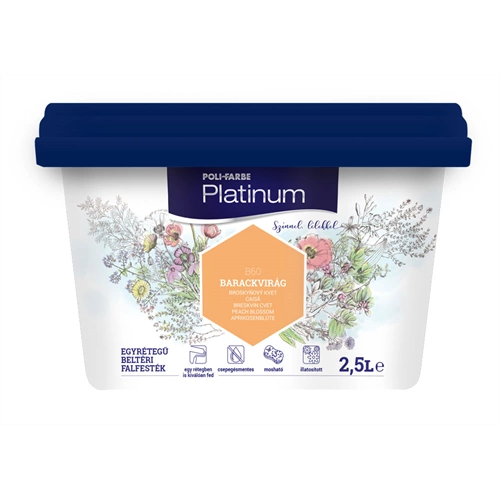 Poli-Farbe Platinum B60 BARACKVIRÁG 2,5L