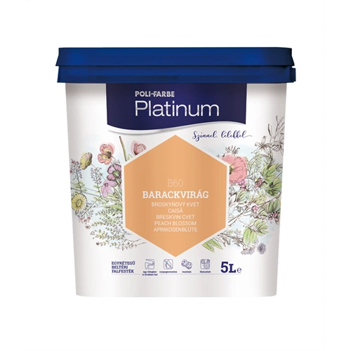Poli-Farbe Platinum B60 BARACKVIRÁG 5L