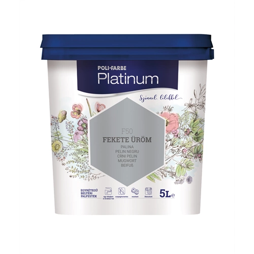 Poli-Farbe Platinum F50 FEKETE ÜRÖM 5L Poli-Farbe Platinum F50 FEKETE ÜRÖM 5L