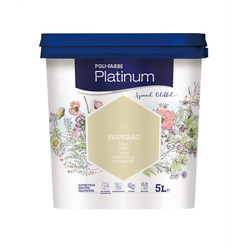 Poli-Farbe Platinum V30 VASVIRÁG 5L Poli-Farbe Platinum V30 VASVIRÁG 5L